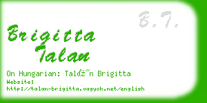brigitta talan business card
